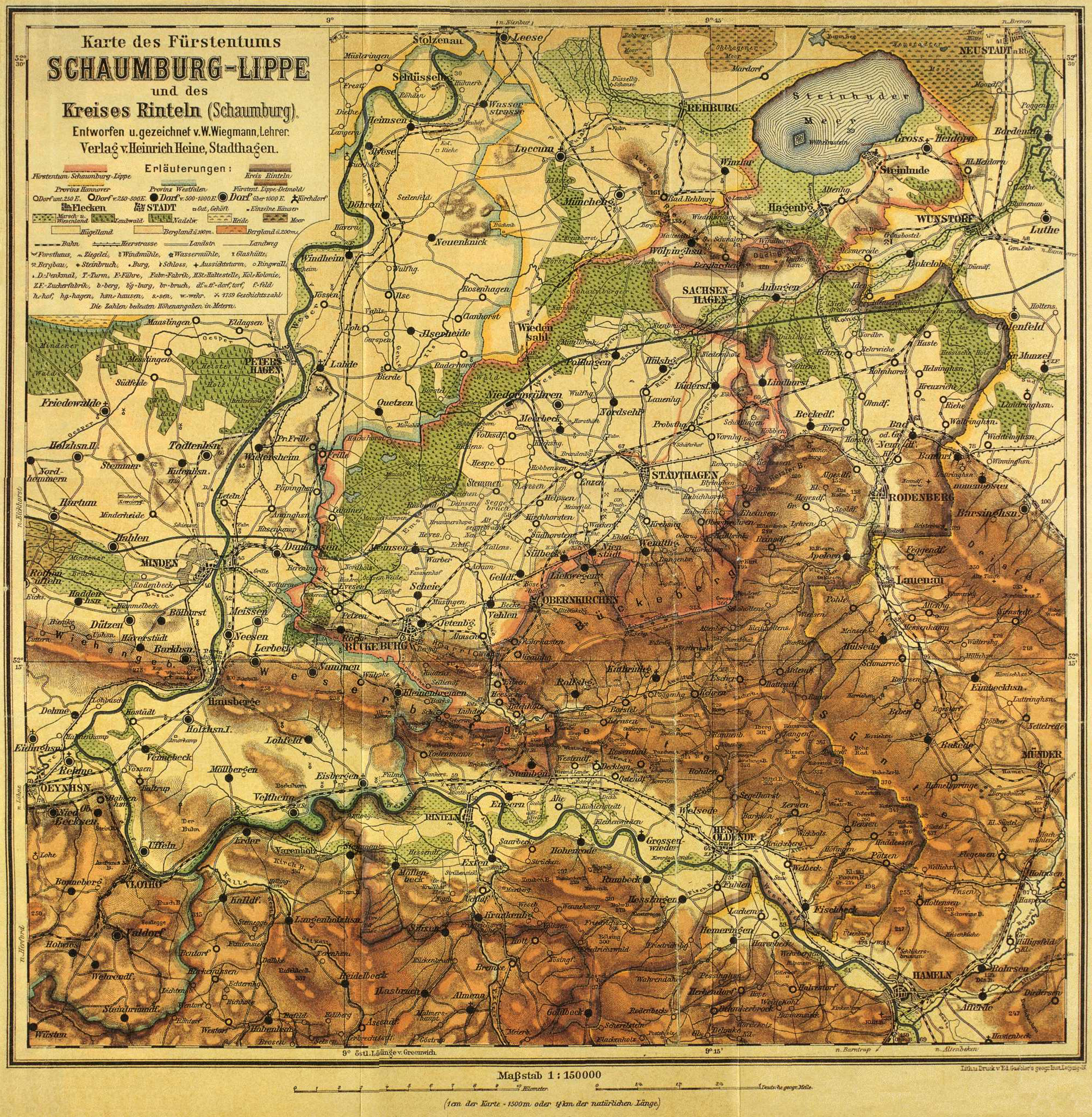 Map of / Karte von Schaumburg-Lippe 2010x2056px 11MiB